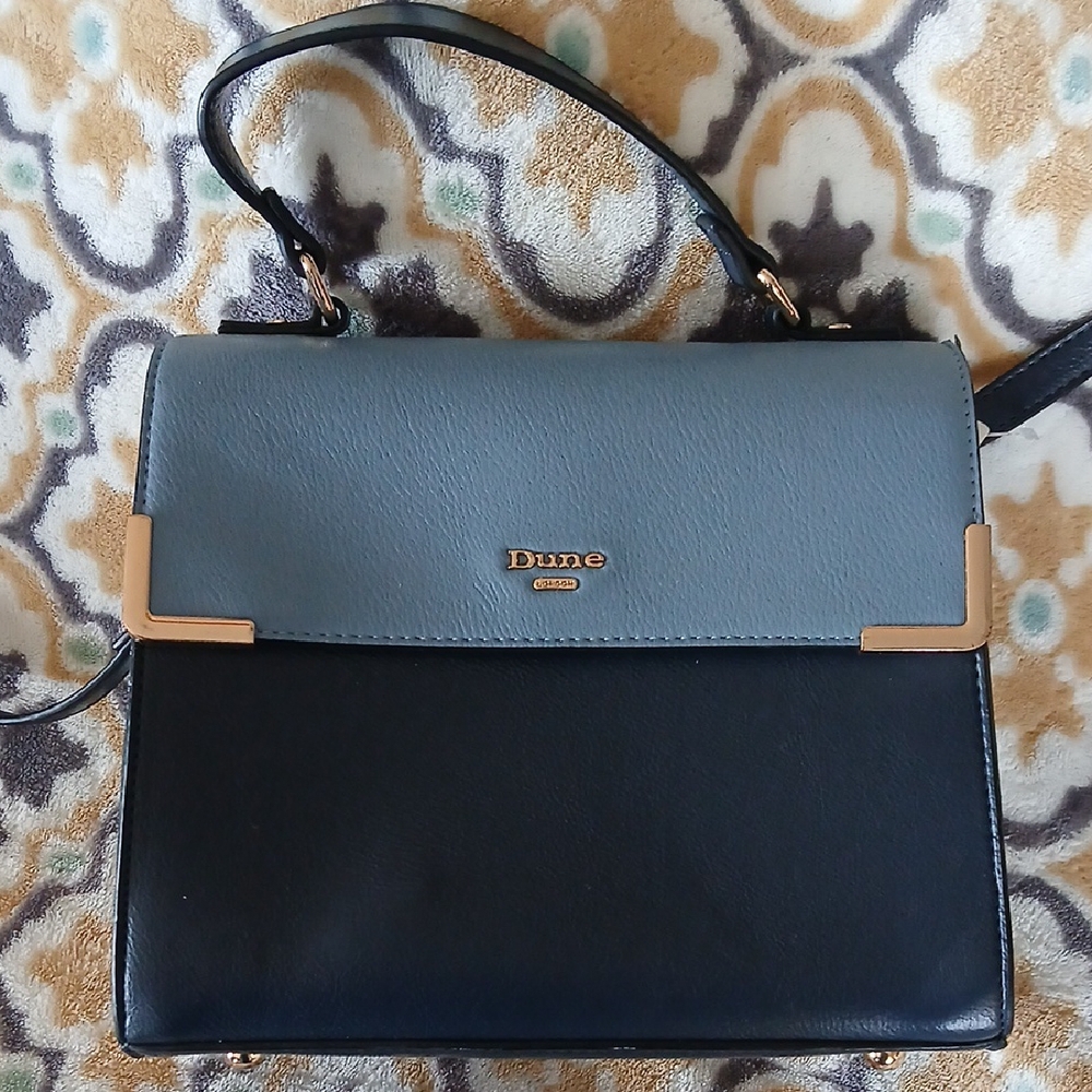 2 tone Blue DUNE London Shoulder Bag with Detachable Strap